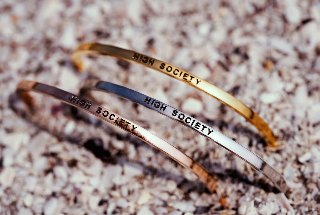 High Society Bracelets in the sand