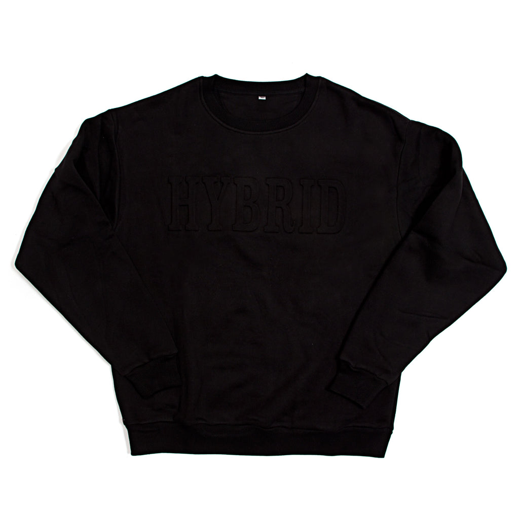 Front of Black "HYBRID" Sweatshirt