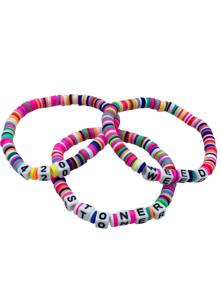 Beaded Bracelets: 420, Stoner, & Weed bracelets