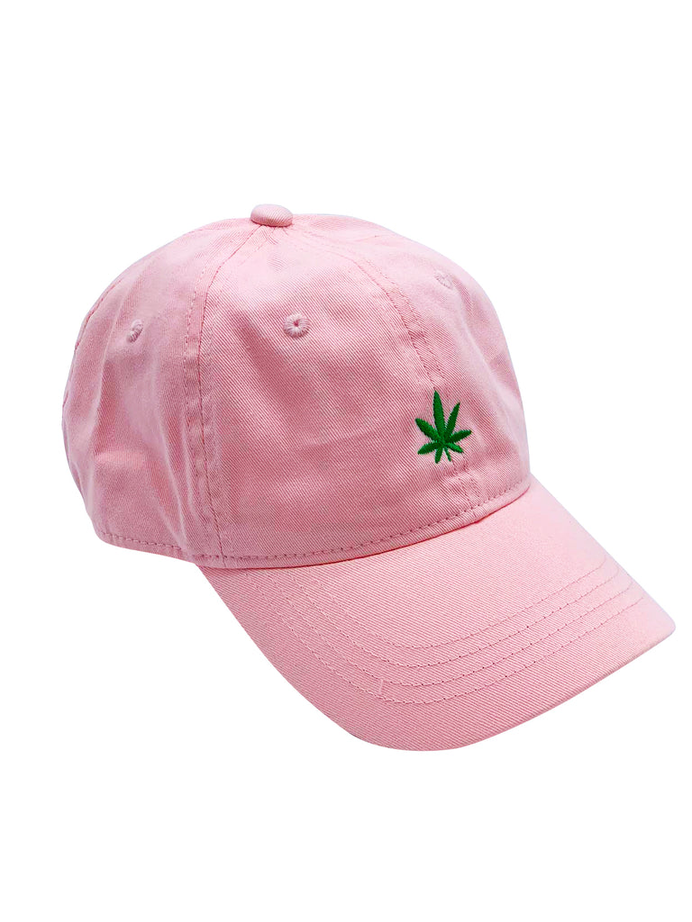 Pink Leaf Hat side