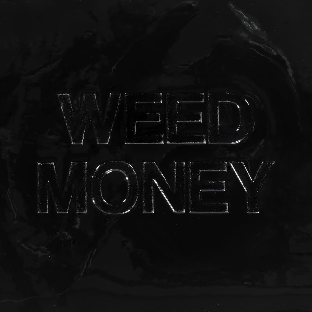 WEED MONEY stamped into black pouch