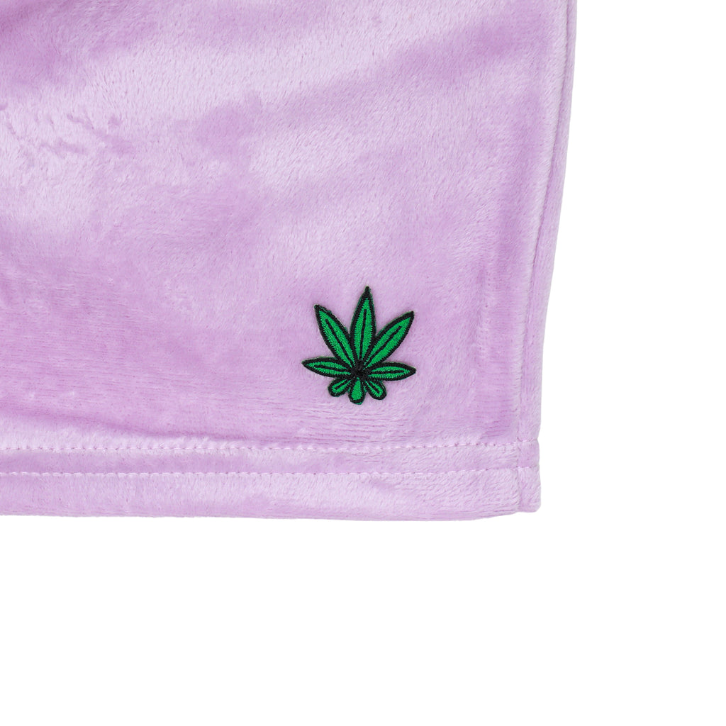 leaf on purple pj shorts