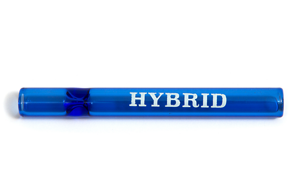 Blue HYBRID glass pipe