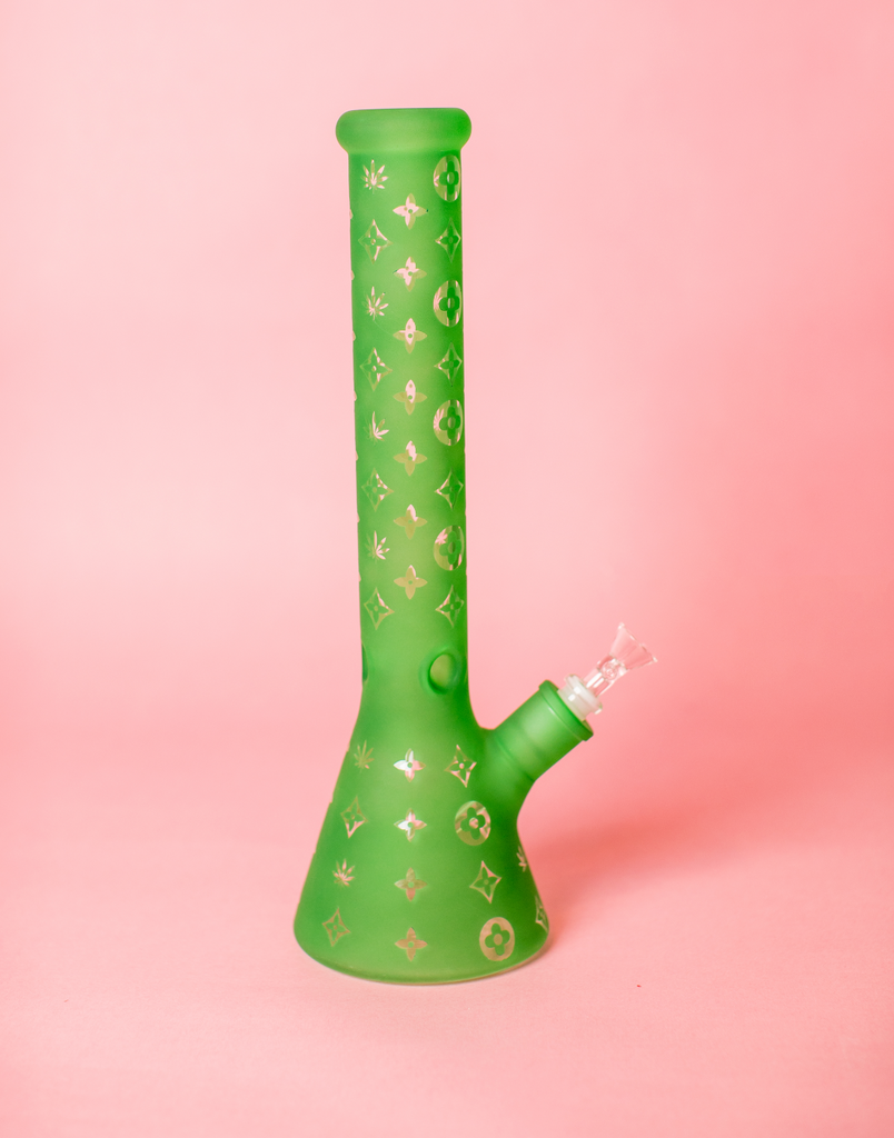 Frosted Green Designer Bong