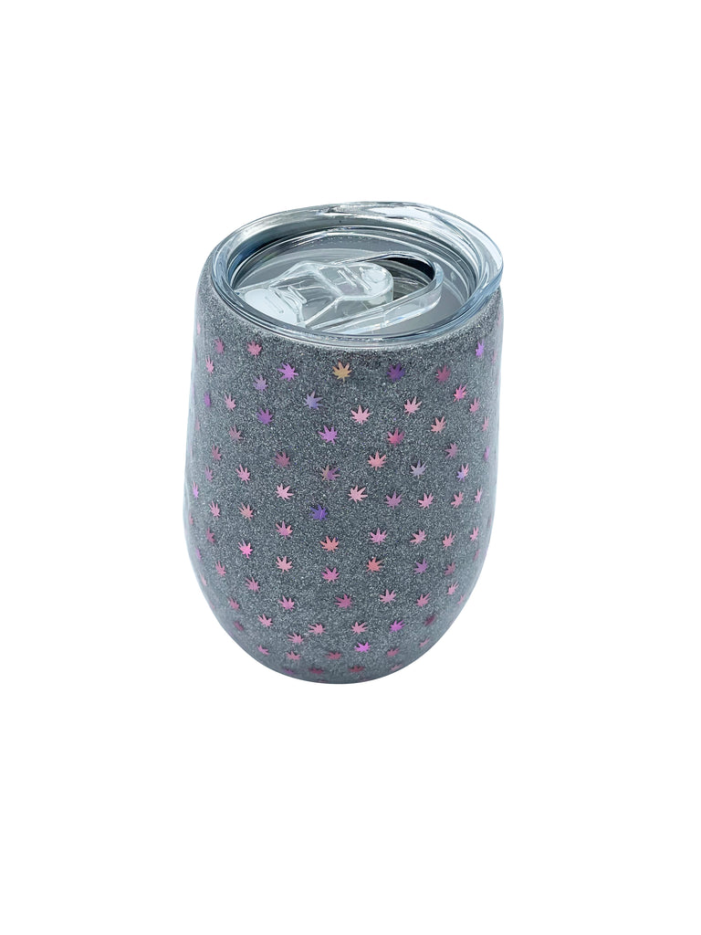 Irridescent leaf Drink Tumbler with lid