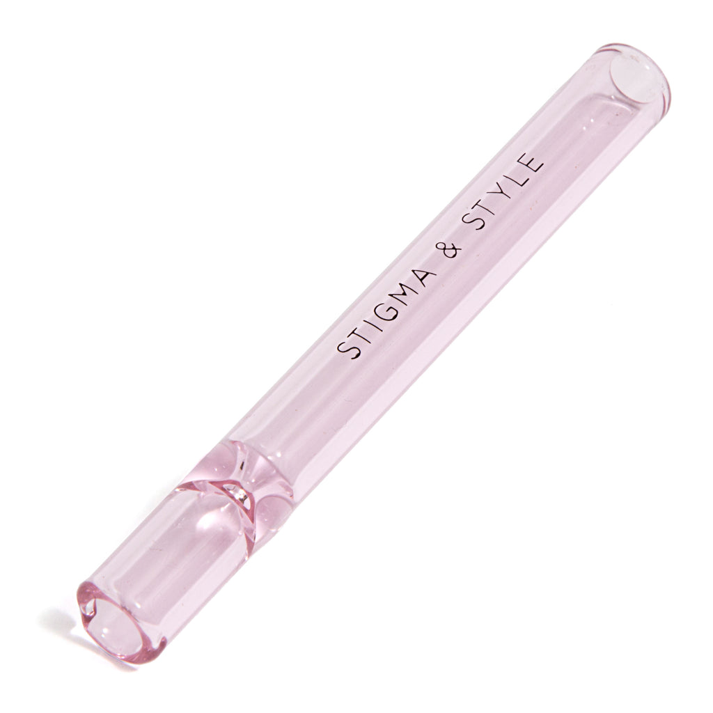 Stigma and Style One Hitter pink glass pipe