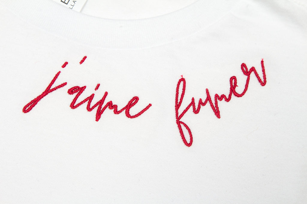 J'aime Fumer in redembroidery
