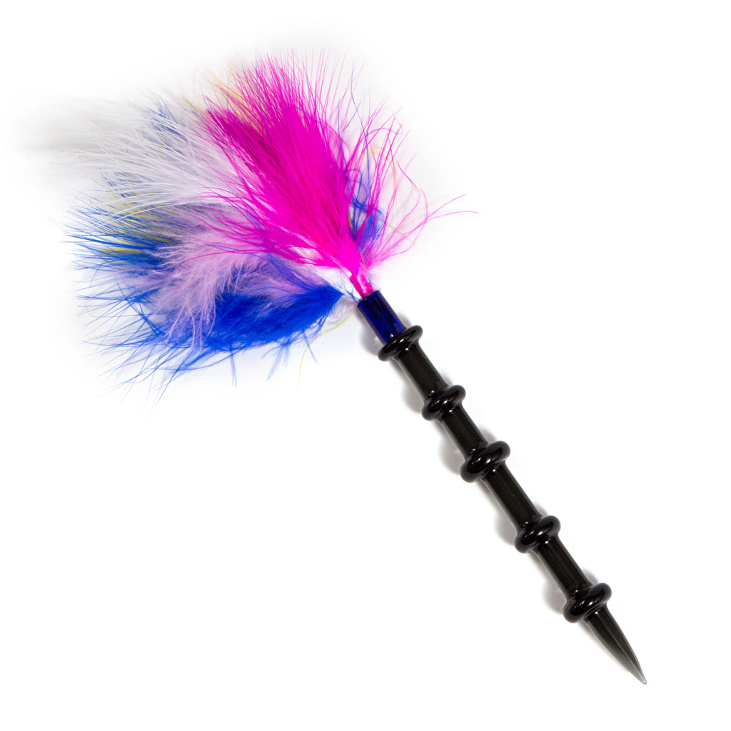 Black Feather Dabber with colorful feathers