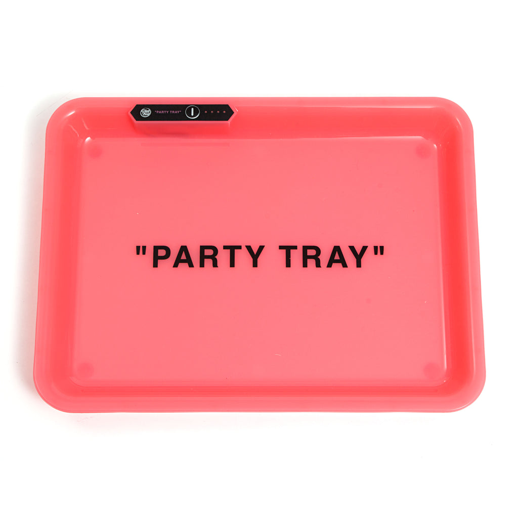 Pink "PARTY TRAY" tray
