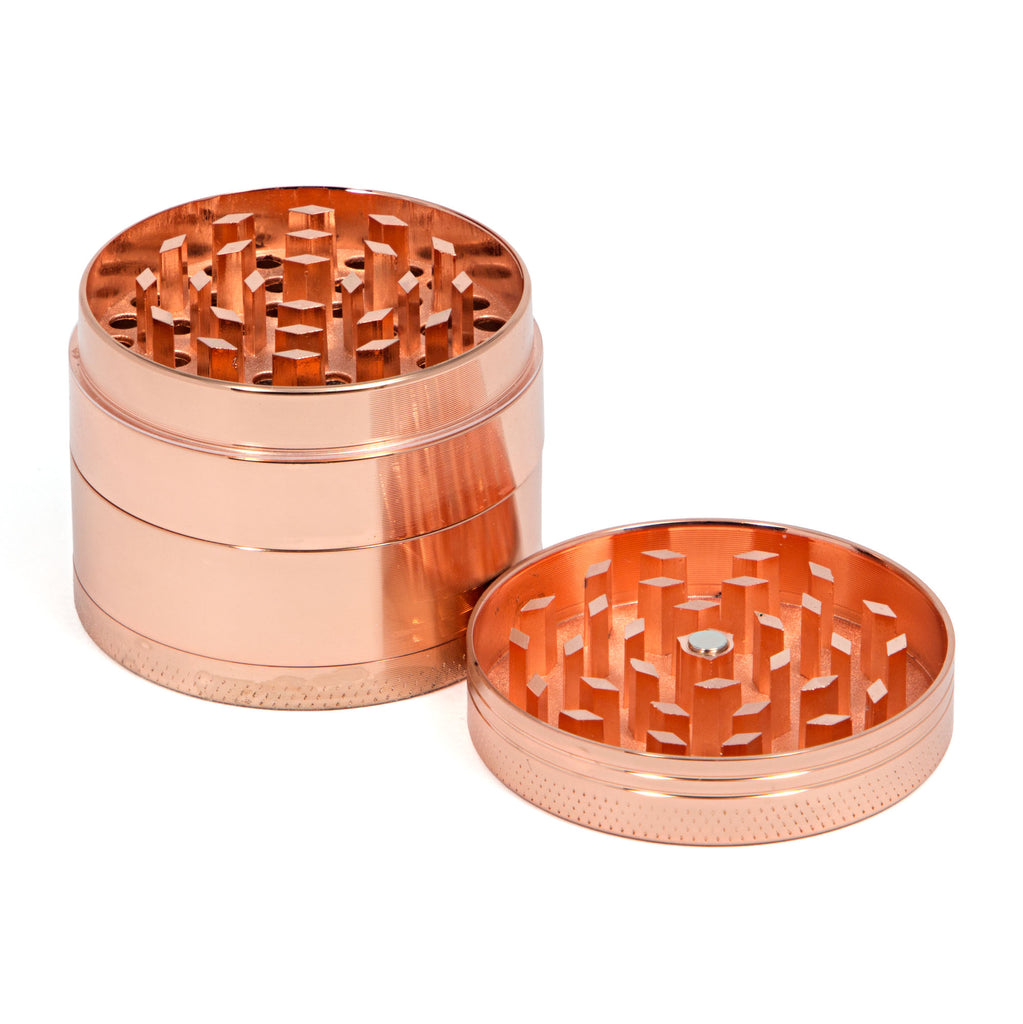 Rose Gold Grinder open