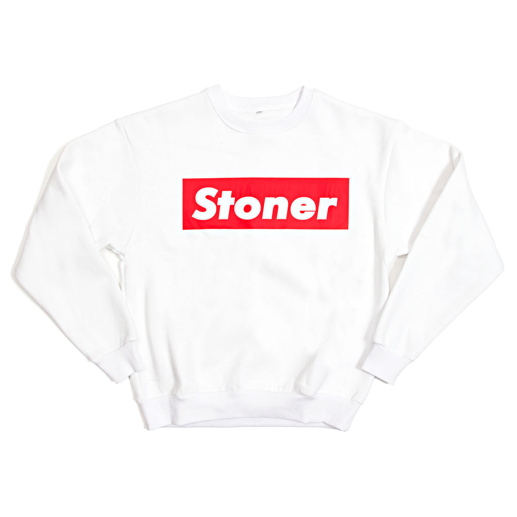White "STONER" Sweatshirt