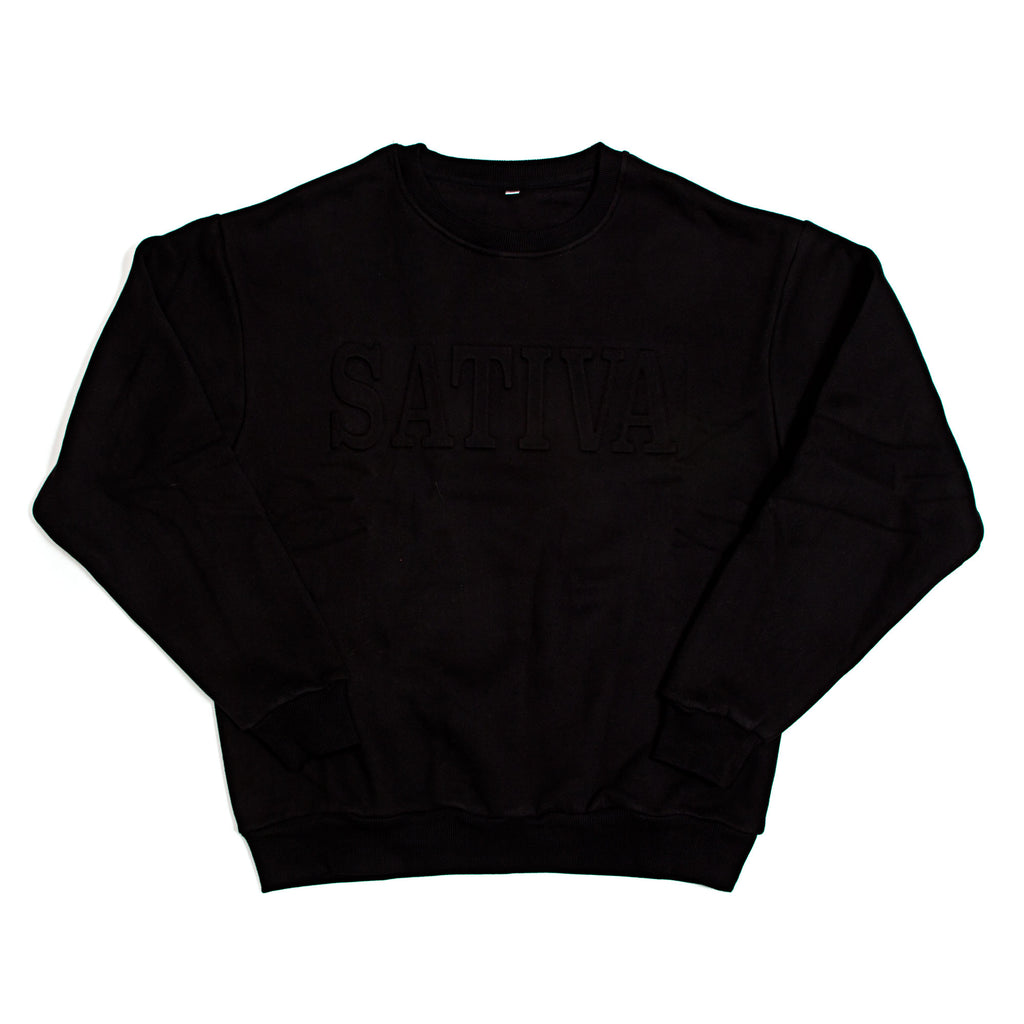 Front of black "STAVIA" Sweatshirt