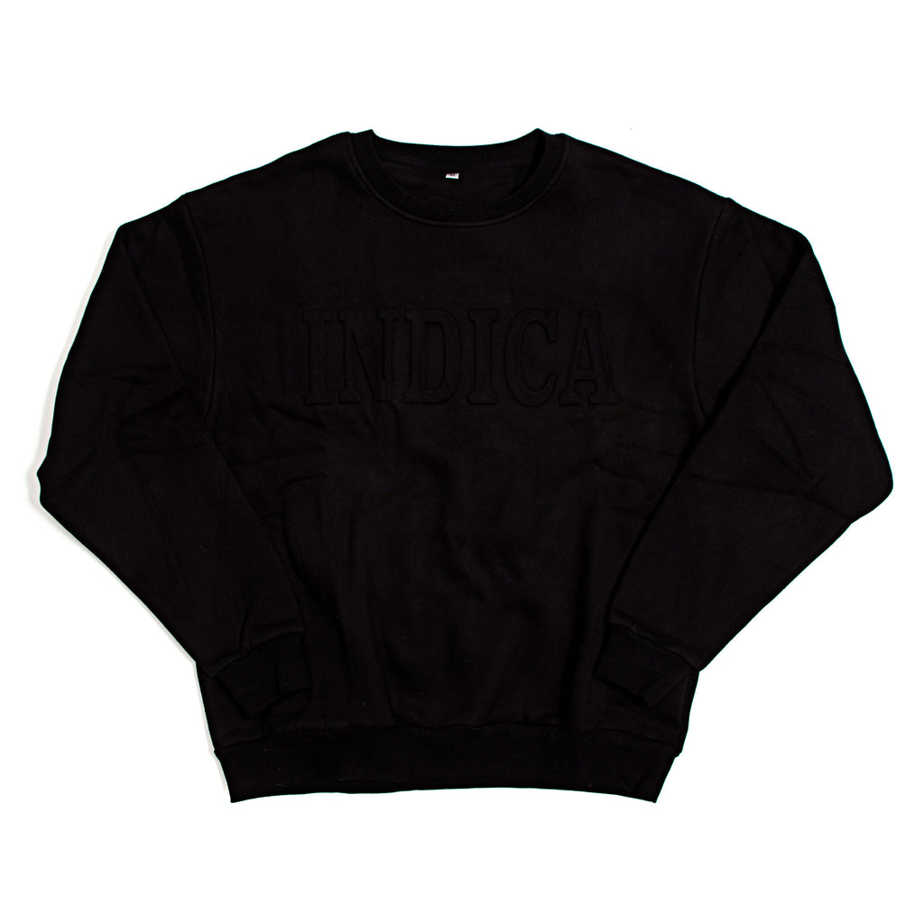 Front of black Indica Sweatshirt