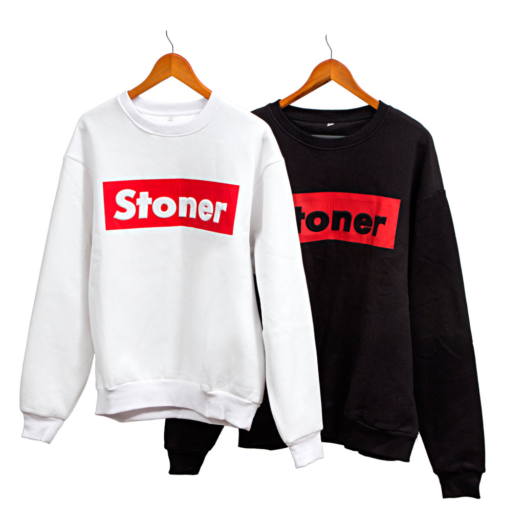 Black and White Stoner Sweatshirts